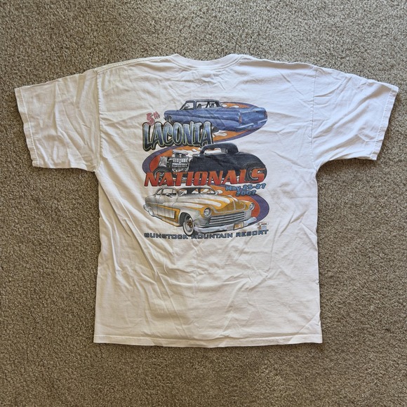 Laconia Nationals Shirt Mens XL White 2011 Sunstock Mountain Resort Car Show Tee - Picture 9 of 9